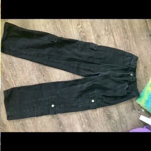 High waisted cargo pants